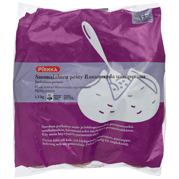 Pirkka suomalainen pesty Rosamunda-uuniperuna 1,5 kg